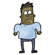 Cartoon Man Shrugging Shoulders N102