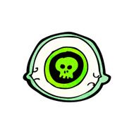 spooky mystic eye cartoon N8