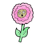 funny flower cartoon character N5