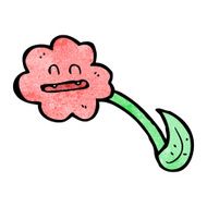 funny flower cartoon character N7