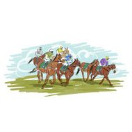 Horse racing sketch for your design