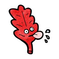 red leaf cartoon character N8