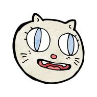 cartoon crazy cat face N5