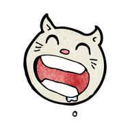 cartoon crazy cat face N6