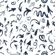 Seamless pattern with arrows sketch for your design