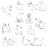 Penguins - Christmas Set N2