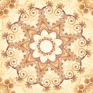 Ornate vintage vector pattern in mehndi style N2