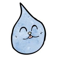 funny water drop with cat face