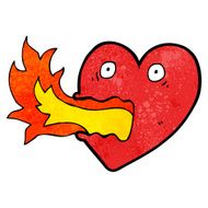 cartoon fire breathing heart N3