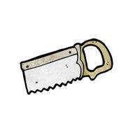 cartoon wood saw