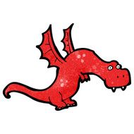 cartoon fire breathing dragon N19
