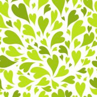 Seamless pattern with green hearts for your design