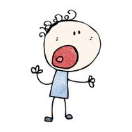 cartoon complaining doodle man N13