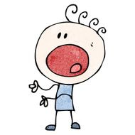 cartoon complaining doodle man N14
