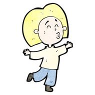 cartoon happy man N739