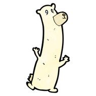 funny cartoon polar bear N29