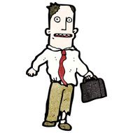 cartoon businessman in torn clothing N2