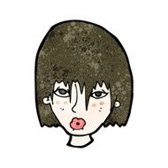 cartoon confused woman&#039;s face N4