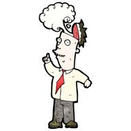cartoon man with overheated brain N5