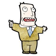cartoon pointing man N158