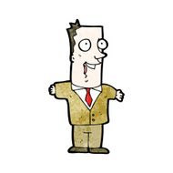 cartoon excited man N157