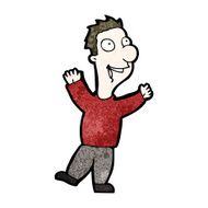 cartoon excited man N158