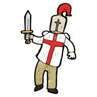 cartoon medieval knight N16