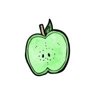 cartoon sliced apple N18