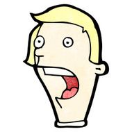 cartoon shocked man N181