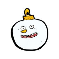 cartoon snowman bauble N2
