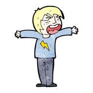 cartoon angry blond boy N3