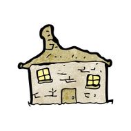 cartoon crumbling old house N5