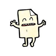cartoon paper letter character N5