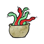 cartoon basket of snakes N4