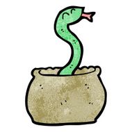 snake in basket cartoon N2