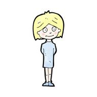 cartoon happy blond girl N22