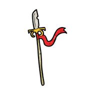 cartoon medieval spear N3