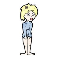 embarrassed woman cartoon