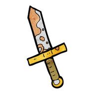 cartoon rusty old sword N2