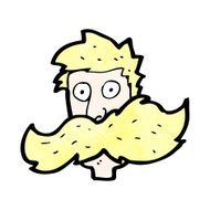 cartoon man with huge blond mustache N2