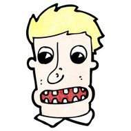 cartoon shocked man N182