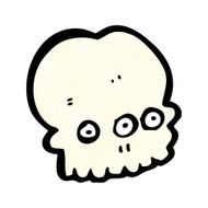 weird spooky skull cartoon N4