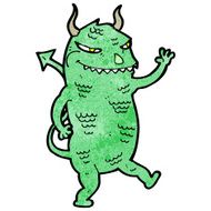 cartoon dancing monster N14