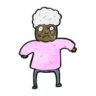 cartoon old woman N16