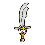 cartoon curved sword N5