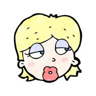 cartoon bored woman N47