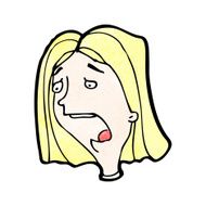 cartoon gasping woman N4