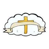 cartoon religious cross symbol N2