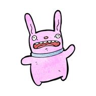 cartoon pink bunny rabbit N17