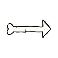 cartoon bone direction sign N4